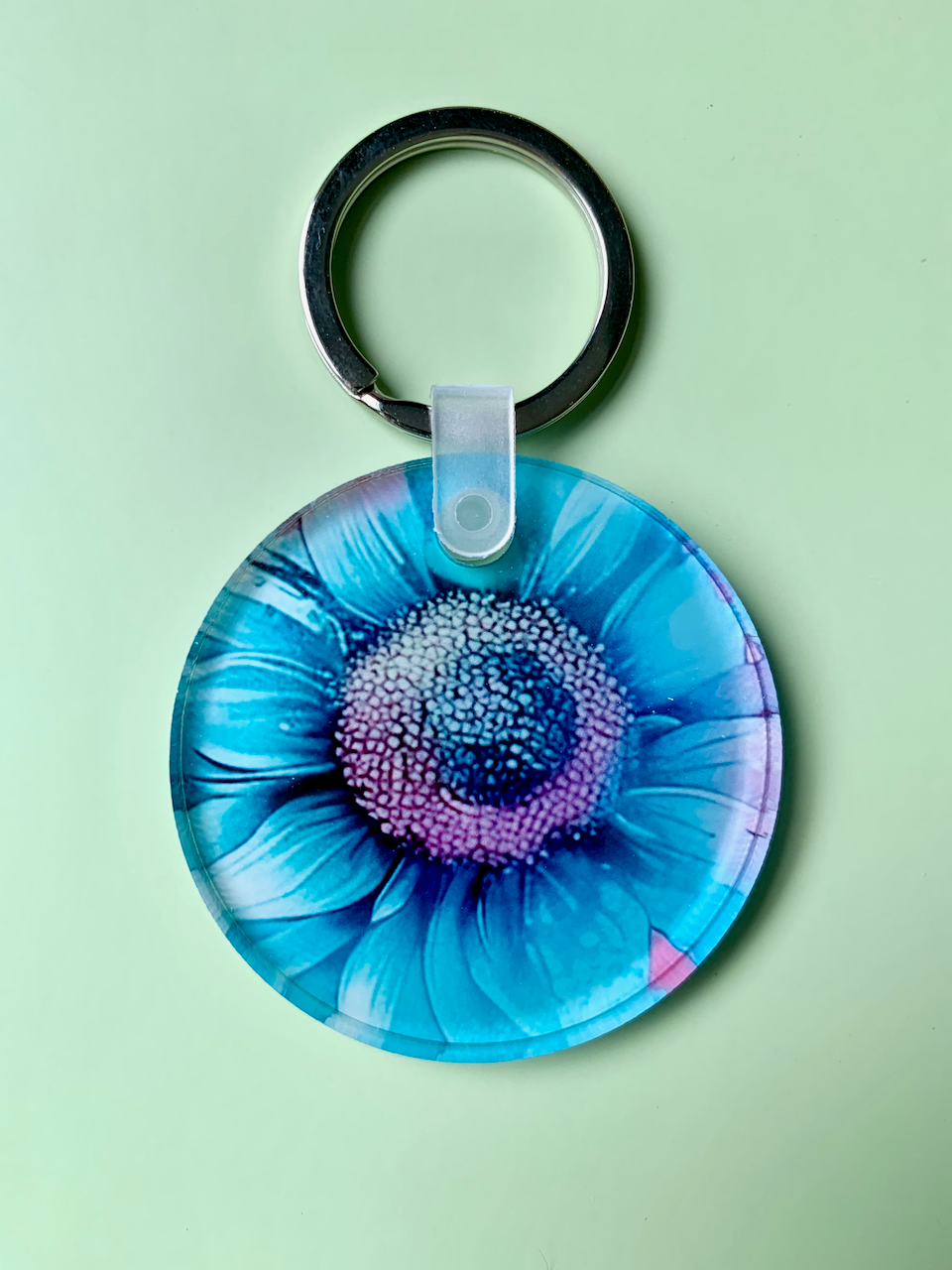 Blue Flower - Acrylic Keychain