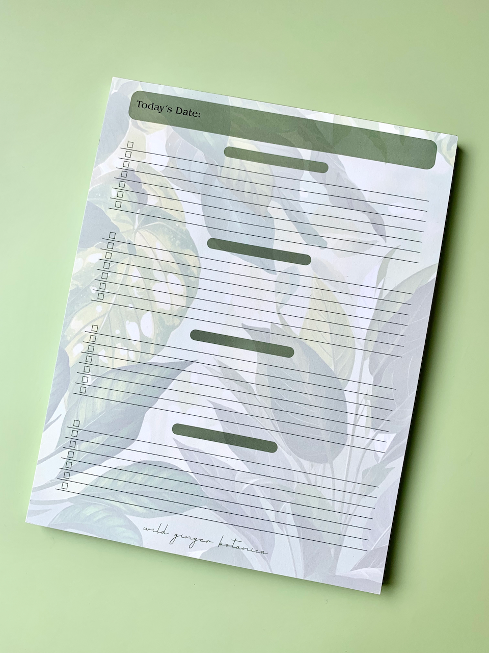 Green Leaves - To-Do List - Notepad