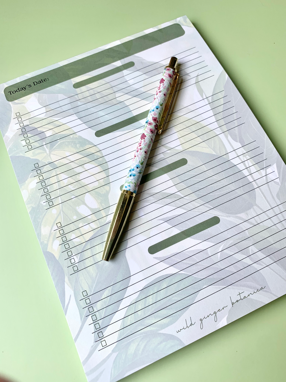 Green Leaves - To-Do List - Notepad