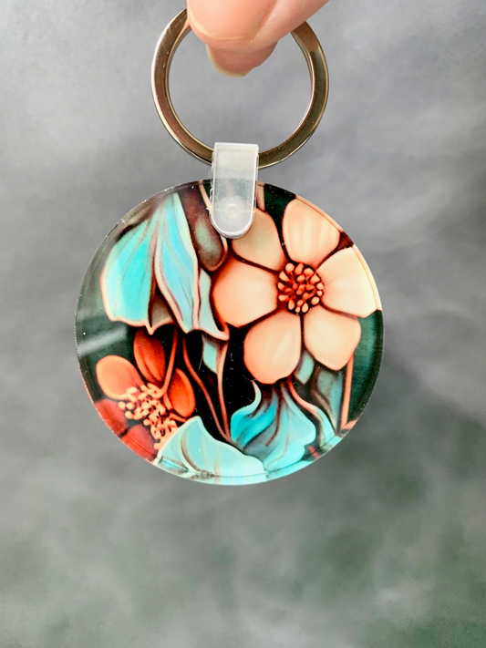 Moody Floral 1 - Acrylic Keychain