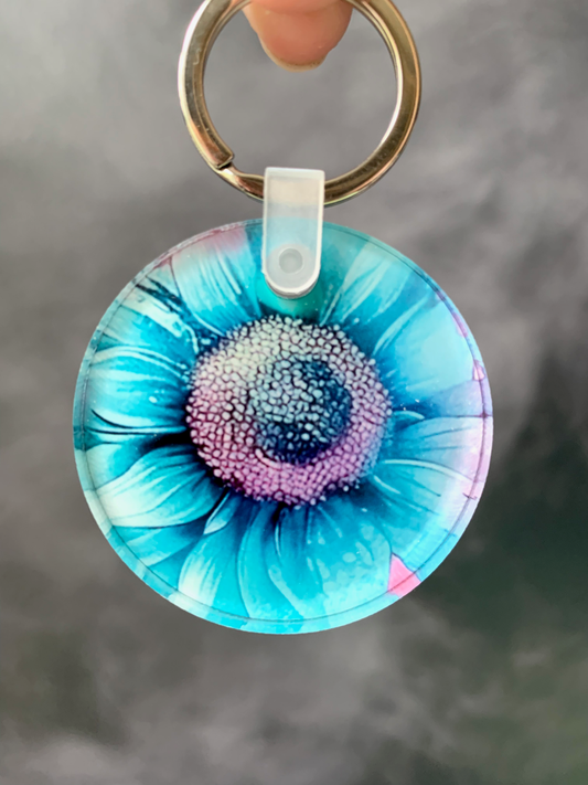 Blue Flower - Acrylic Keychain